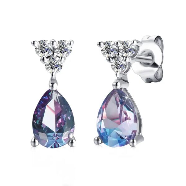 Aurora Borealis – Alexandrite Whispering Winds Silver Earrings 925